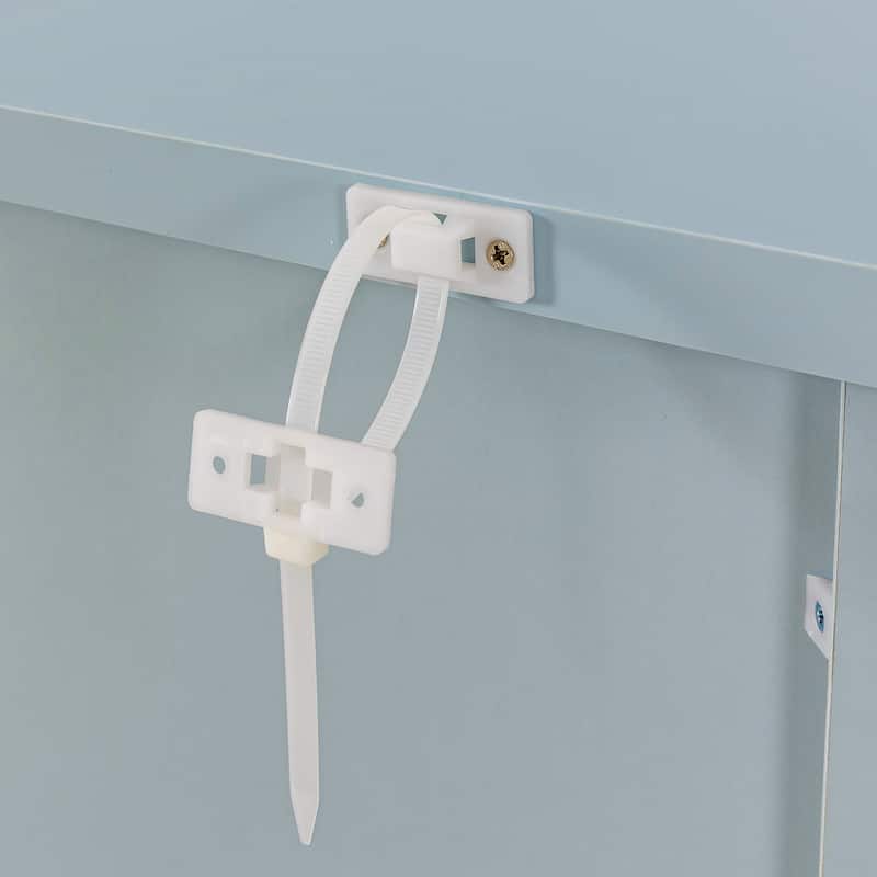 Drawer Dresser Cabinet with Retro Shell-Shaped Handle