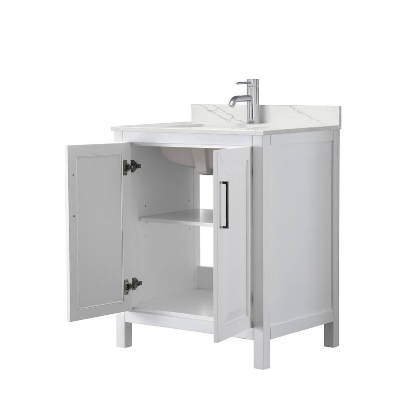 Daria 30-inch Single Vanity, Single Hole Quartz Top