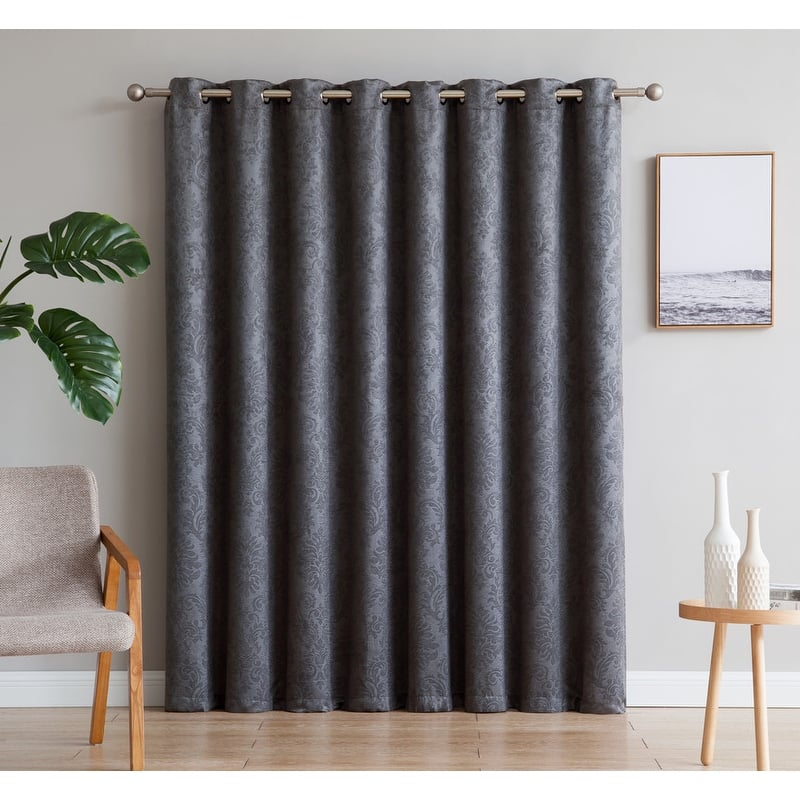 Gracewood Hollow Plakalo Embossed Thermal-weaved Blackout Grommet Drapery Curtains