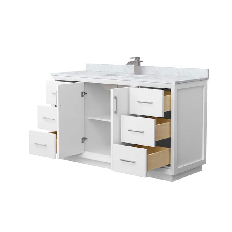Wyndham Collection WCF414160S-NAT-UNSMXX Strada 60" Free Standing
