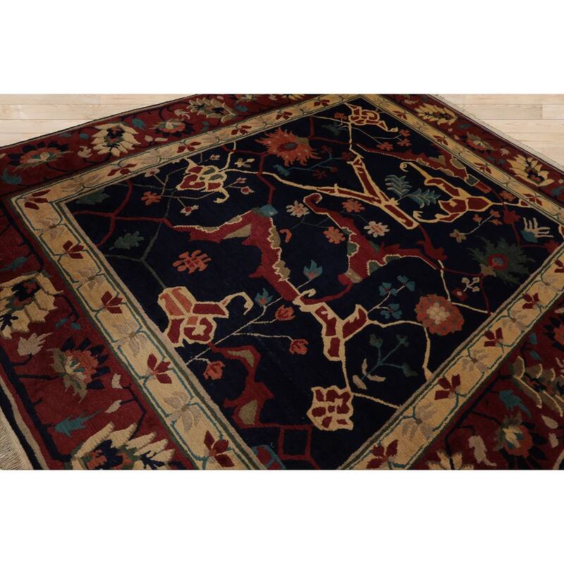 8'3''x10'3'' Hand Knotted Wool Navy Tibetan Crafts Pile Tufenkian Rug - 8' 3'' x 10' 3''