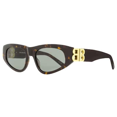 Balenciaga 002 Womens Havana/Gold 53 mm Sunglasses