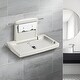 preview thumbnail 7 of 8, Gray HDPE Foldable Wall Baby Changing Table with Safety Belt & Rods - 33.86 x 22.24 x 19.69 inch