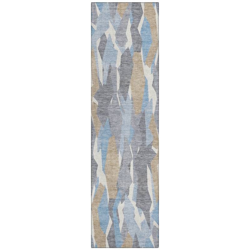 Machine Washable Indoor/ Outdoor Contemporary Dylan Chantille Rug