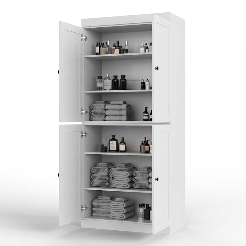 Palace Imports 100% Solid Wood 32" Bathroom Storage Cabinet with Shaker Doors and Adjustable Shelves