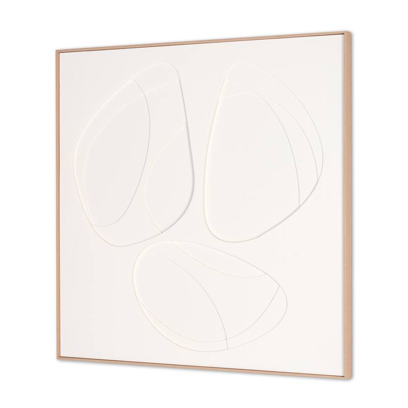 HomeRoots White Geo Trio Brown Shadowbox Wall Art
