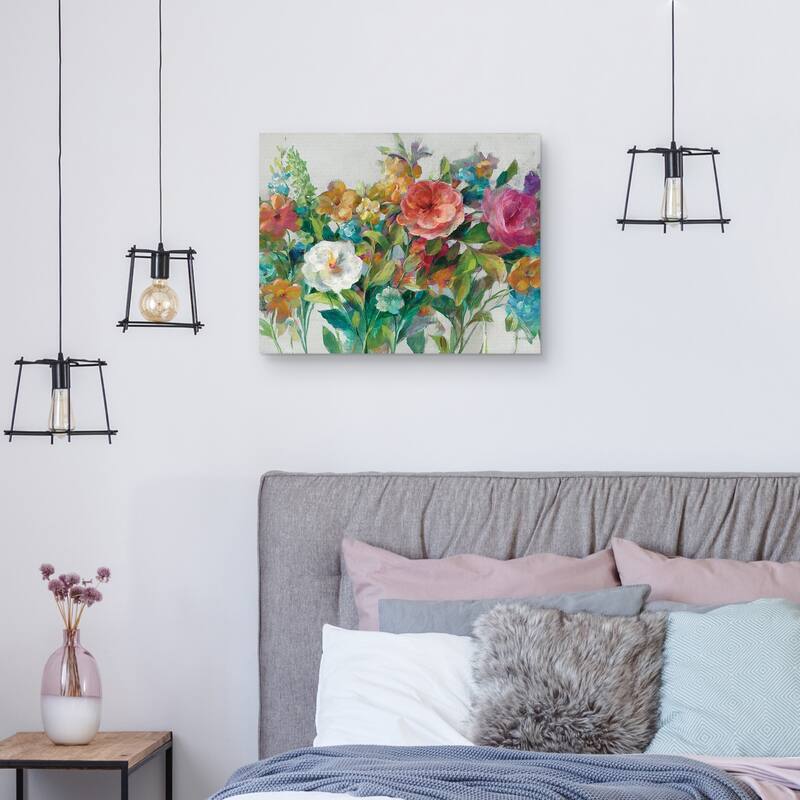 Country Florals Neutral by Danhui Nai Canvas Art Print