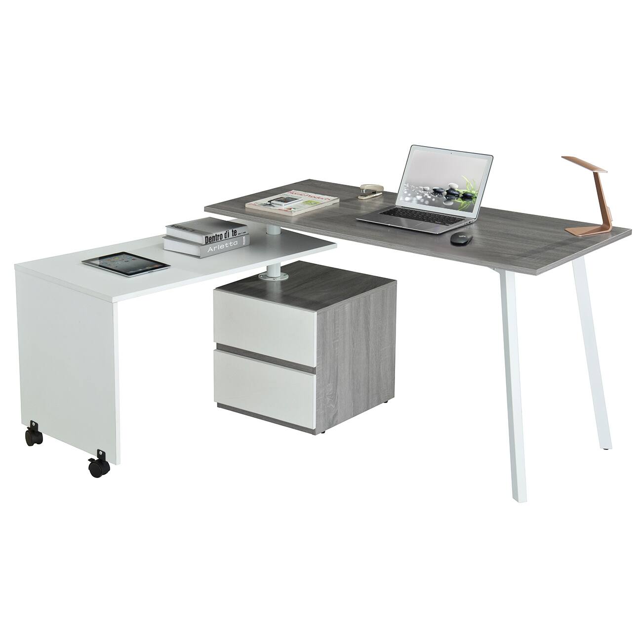 Rotating Multi Positional Modern Desk , You Customize The Position of
