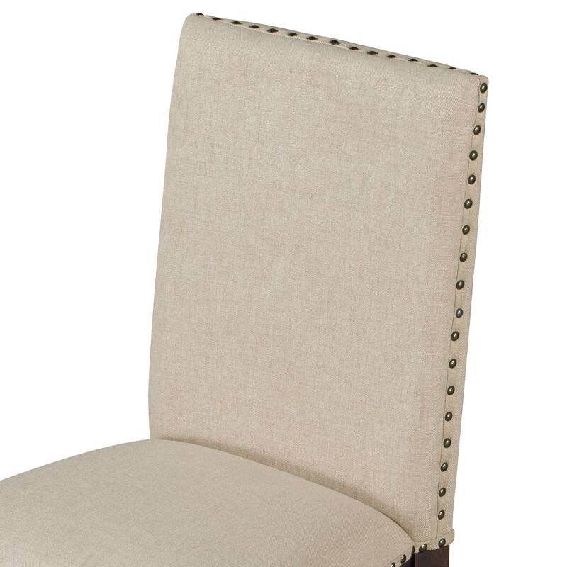 Reception Chair Upholstered Dining Chair with Nailhead Trim, Modern Side Chair Coffee Chair Set of 4 Leisure Chair