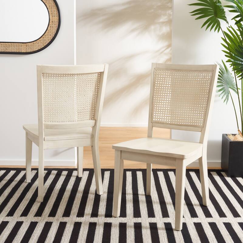 SAFAVIEH Elia Farmhouse Dining Chair (Set of 2) - 20 In. W x 23 In. D x 37 In. H - 20Wx23Dx37H