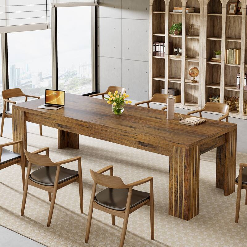 6.5 ft Rectangular Conference Table for 6-8 People - 78.74" W x 27.56" D x 29.53" H