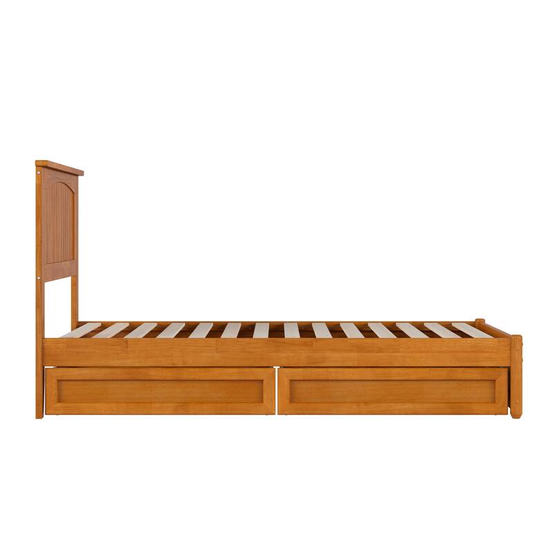 Malta Platform Bed with Panel Footboard and Storage Drawers