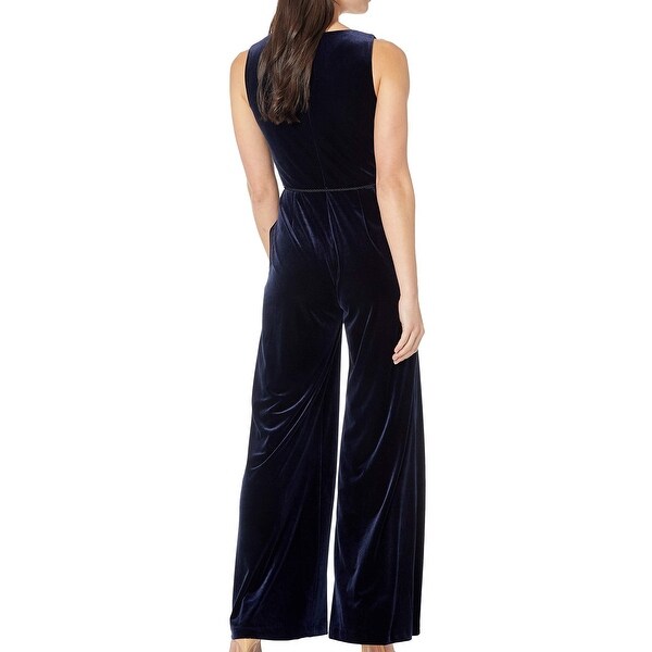 eliza j velvet jumpsuit