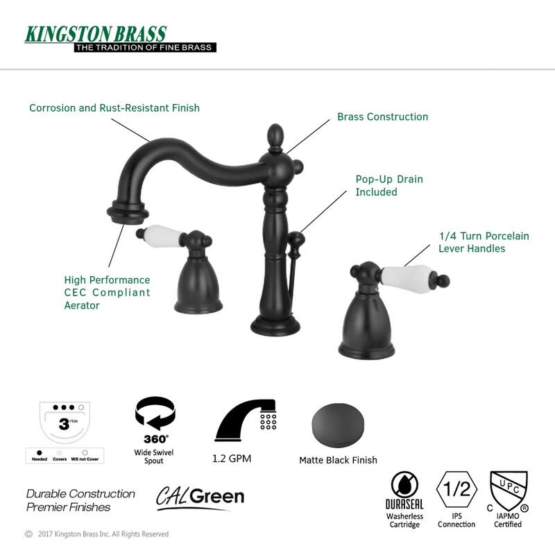 Kingston Brass Heritage 8 in. Widespread Bathroom Faucet