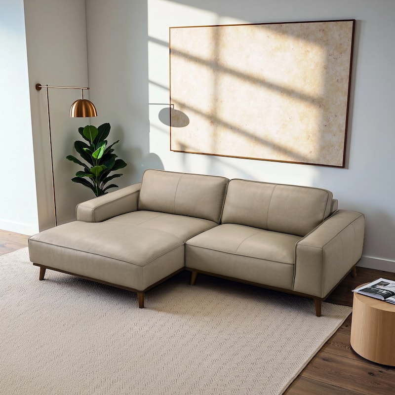 Dayton Genuine Leather Sectional with Chaise