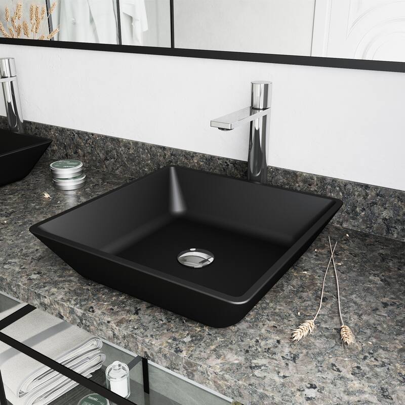 VIGO Gotham 12" H Single Handle Single Hole Bathroom Vessel Faucet