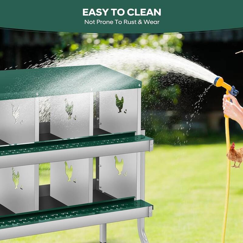 10 Compartment Nesting Box, Chicken Laying Box, with Bracket Legs