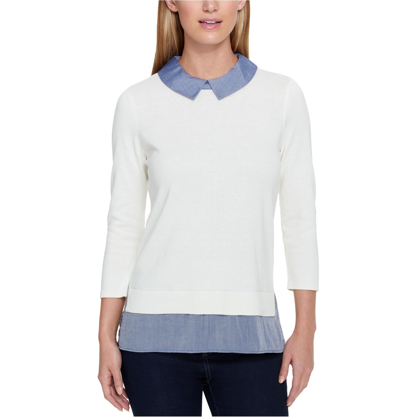 tommy hilfiger layered look sweater