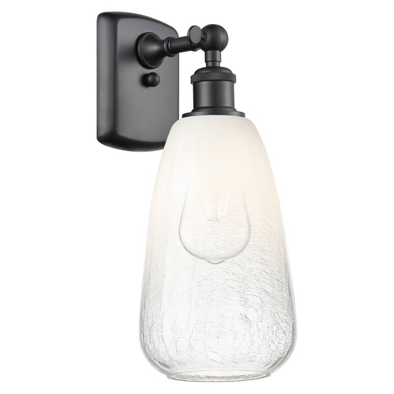 Innovations Lighting Endless Possibilities Ballston - Brookhaven Almond - 1 Light 6" Sconce - Matte Black/Opal