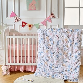 Sweet Home Collection Gardenia 4-Piece Floral Nursery Baby Crib Bedding Set
