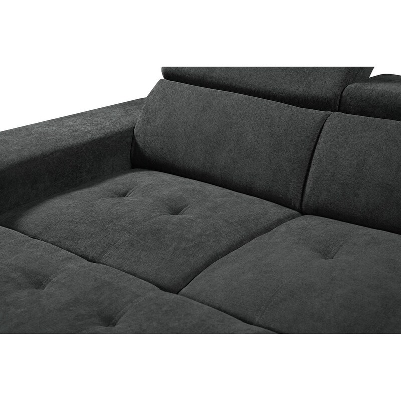 Copper grove ajibade sleeper sectional sofa with storage ottoman and 2 stools discount