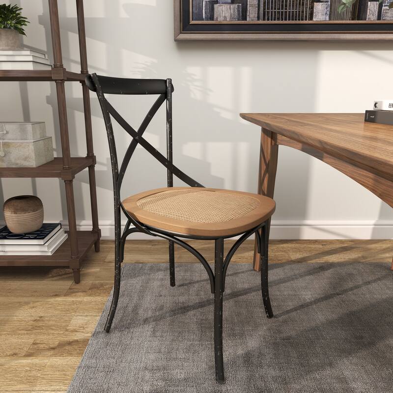 Metal Farmhouse Dining Chair (Set of 2) - 20 x 20 x 35