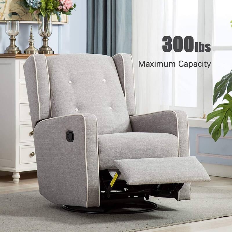 Swivel Rocker Recliner Chair, Nursery Glider Chair, Nursery Rocking Chairs, Manual Reclining Chair