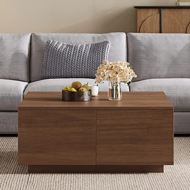 Square Coffee Table with 4 Drawers