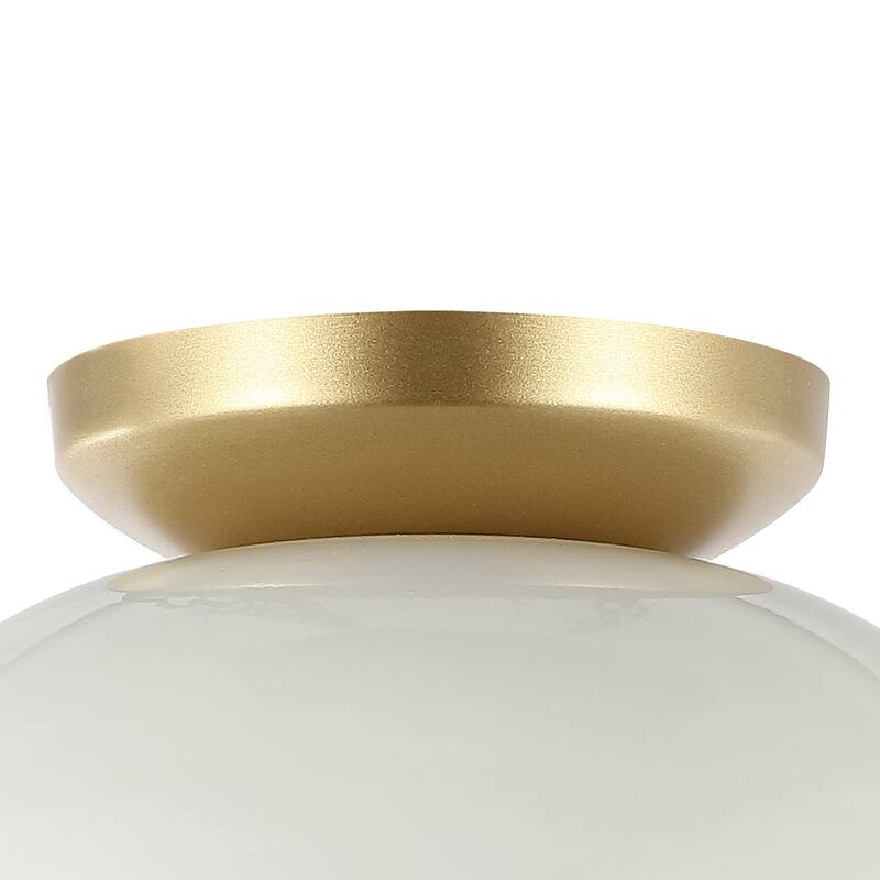 Rodanthe 8.5" 1-Light Classic Industrial Iron LED Flush Mount, by JONATHAN Y