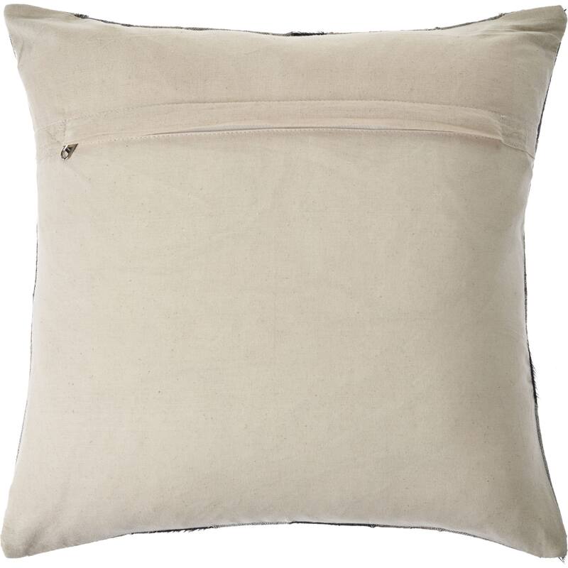 HomeRoots 20" X 20" Gray And Brown 100% Wool Chevron Zippered Pillow