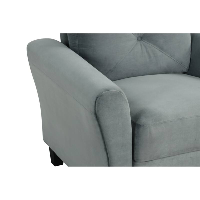 Comfortable Gray Velvet Sectional Couches and Sofas for Small Spaces