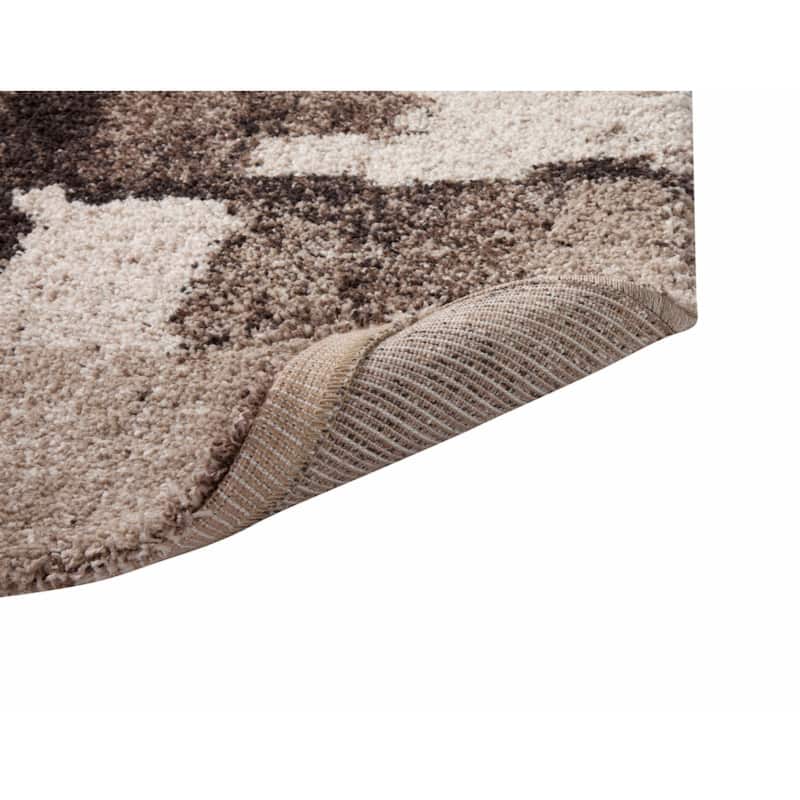 Chocolate/Ivory/Tan Area Rug 8x10 - 8' x 10'
