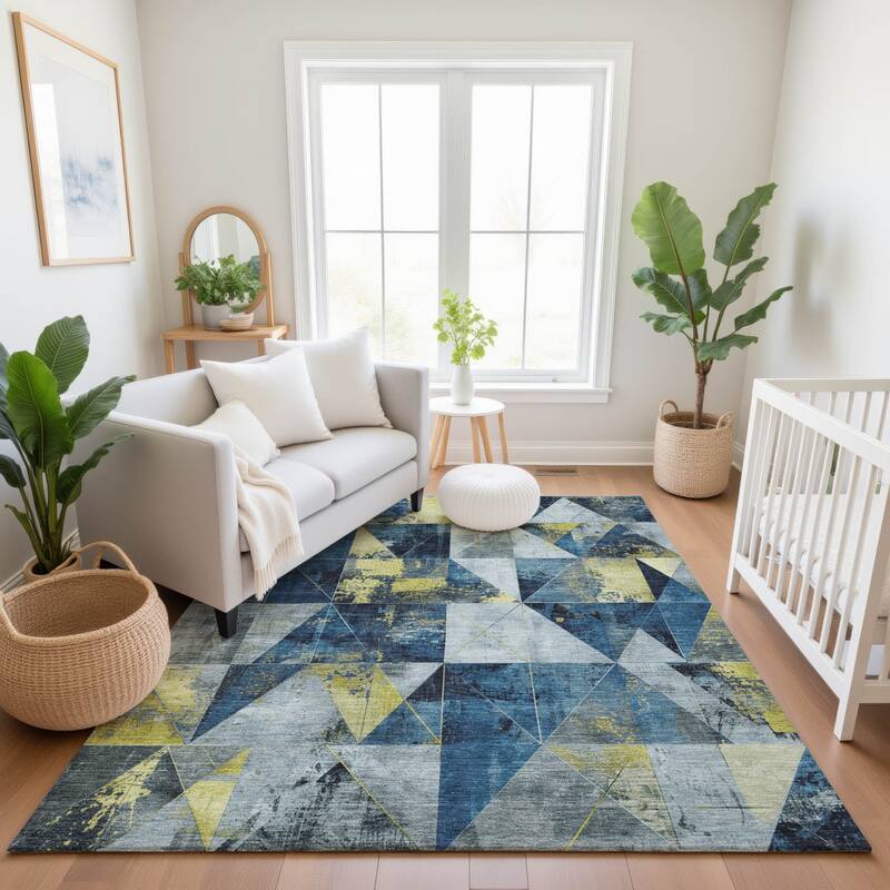 Premium Washable Super Soft Contemporary Mosaic Mayfield Rug