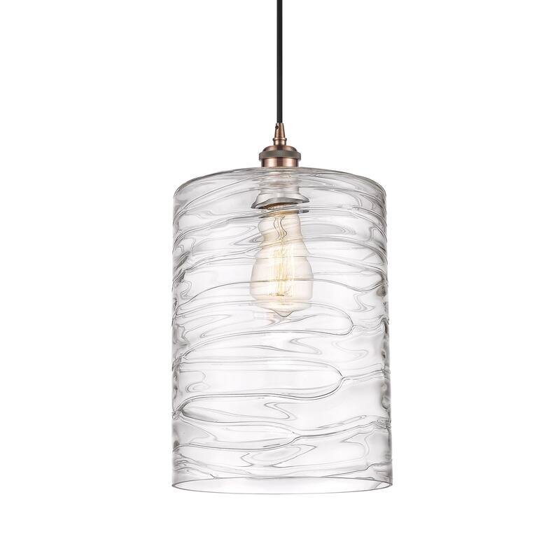 Innovations Lighting 516-1P-14-9-L Cobbleskill Pendant Cobbleskill 9" - Deco Swirl / Antique Copper