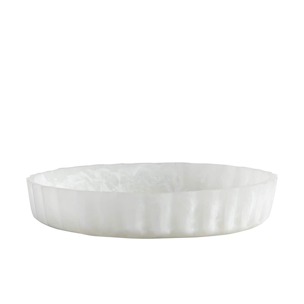 Curvy Edge White Bowl Set of 3