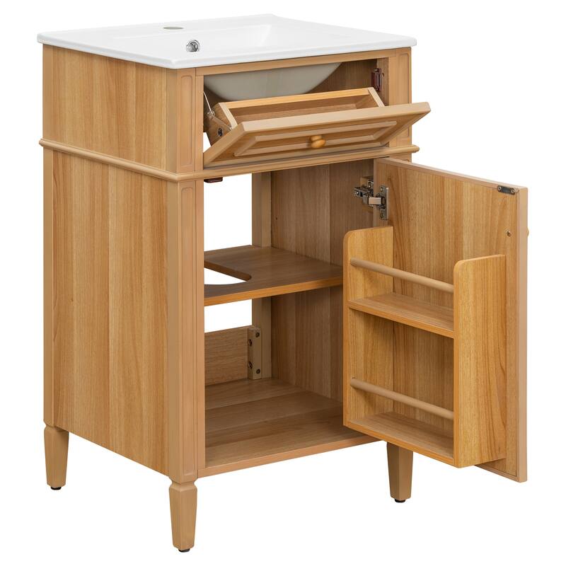 GDFStudio - Lucas Compact Modern Bathroom Vanity with Smart Storage
