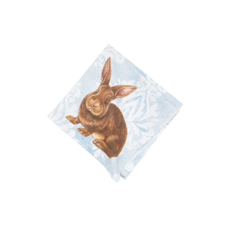 Damask Bunny Cotton Napkin Machine Washable Set of 6