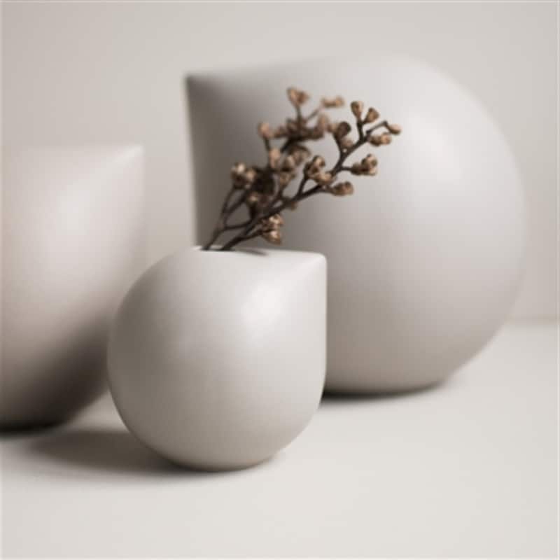 Ceramic Nib Mole Vase - 4" - Gray