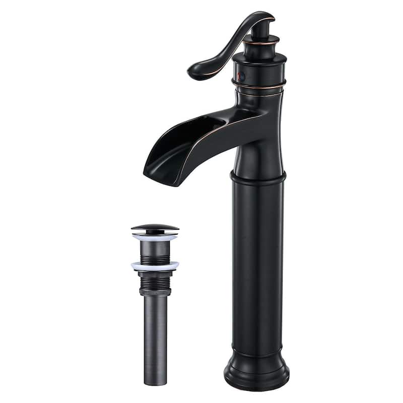 WIZ Waterfall Single Hole Single-Handle Vessel Bathroom Faucet - Oil Rubbed Bronze