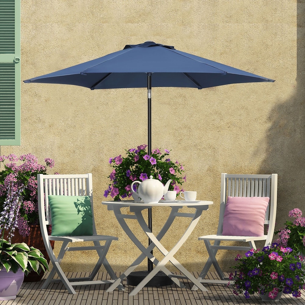 Autlaycil 9ft Patio umbrella With Base And Push-Button Tilt & Crank