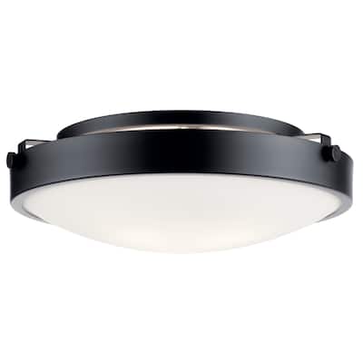 Kichler Lighting Lytham 17.25 inch 3-Light Flush Mount Light Black