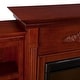 preview thumbnail 9 of 15, SEI Furniture Gracewood Hollow Womack 70-inch Mahogany Electric Fireplace with Bookshelves