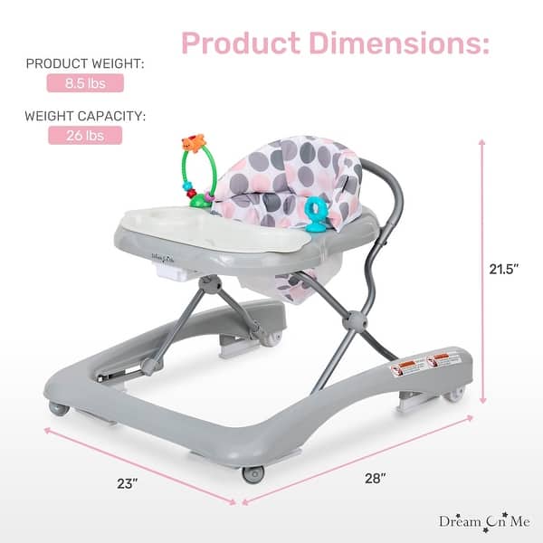 dimension image slide 0 of 2, Dream On Me Mia foldable Baby Walker