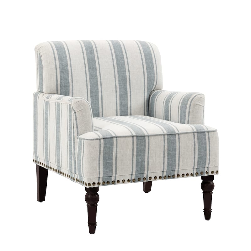 Vintage 29" W Patterned Striped Accent Chairs