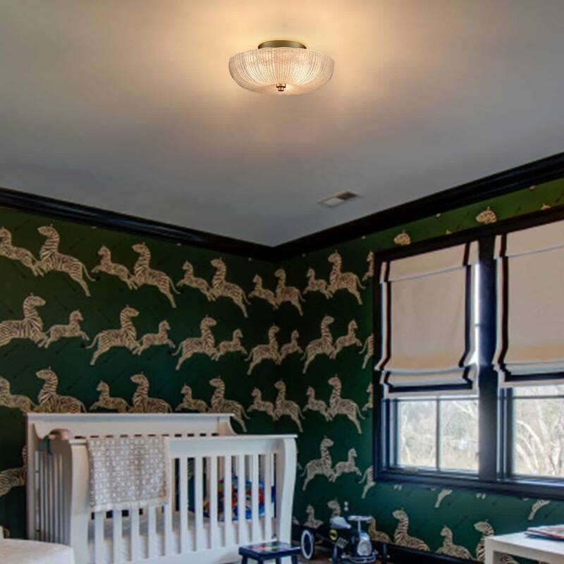 Arusa Modern Ceiling Light W/ 12 Inch Fine Sand Glass Shade, 3-Bulbs