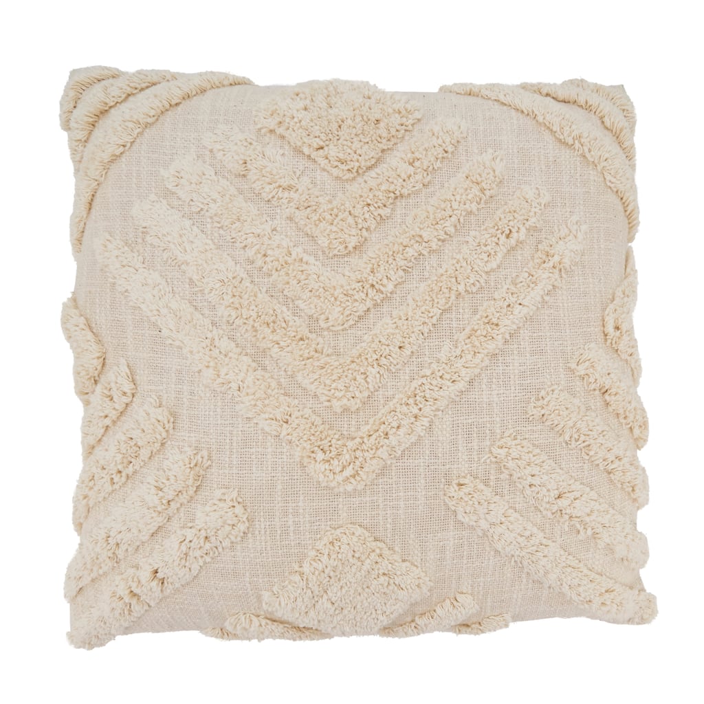 Chic Geometric Tufted Throw Pillow
