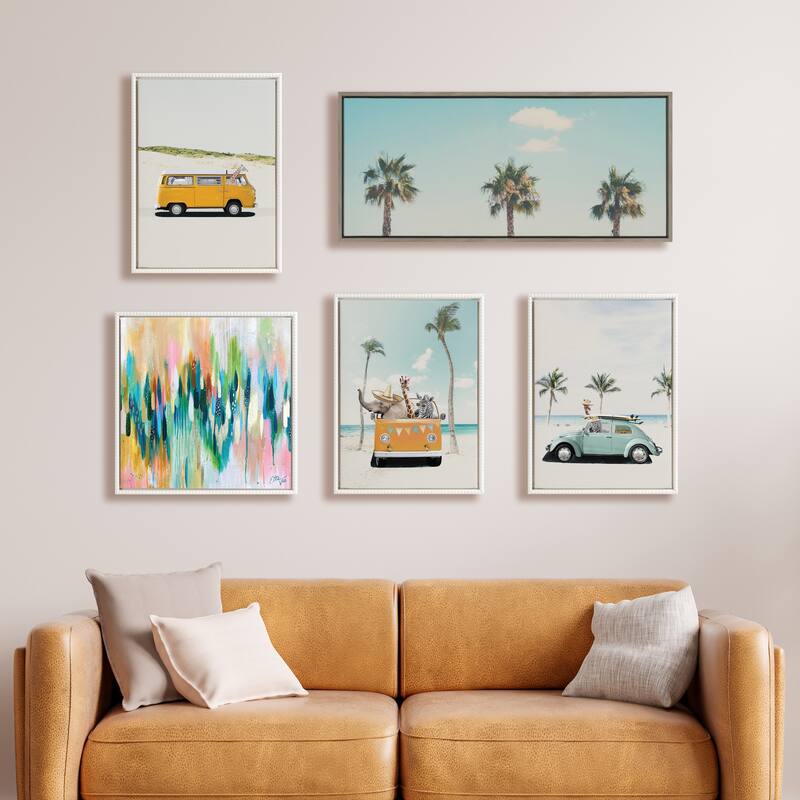 Sylvie Beaded Summer Adventures Framed Canvas by July Art Prints
