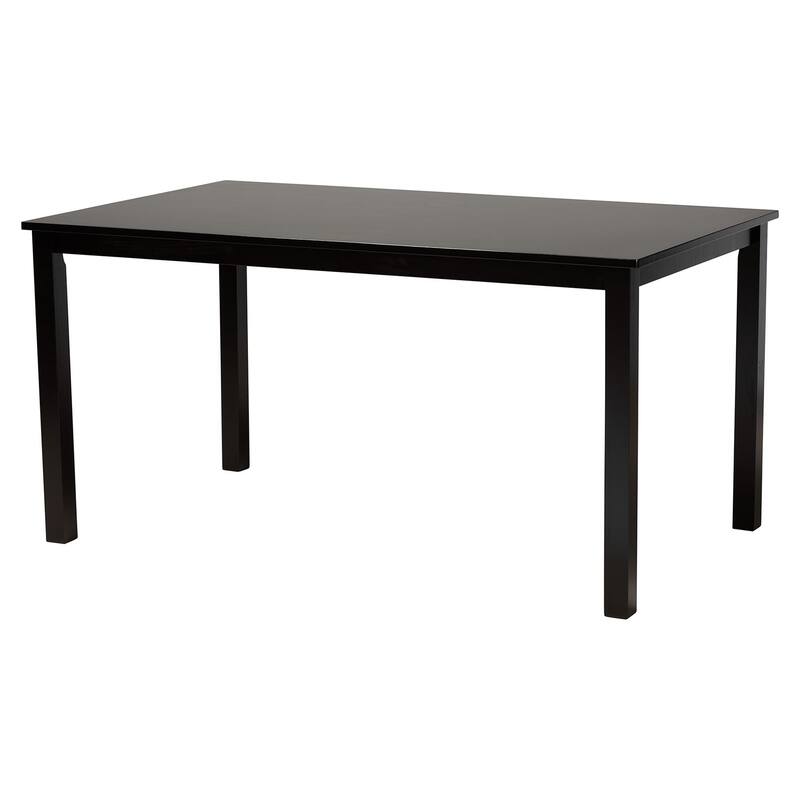 Sylvia Modern Grey Fabric and Dark Brown Finished Wood 7-Piece Dining Set