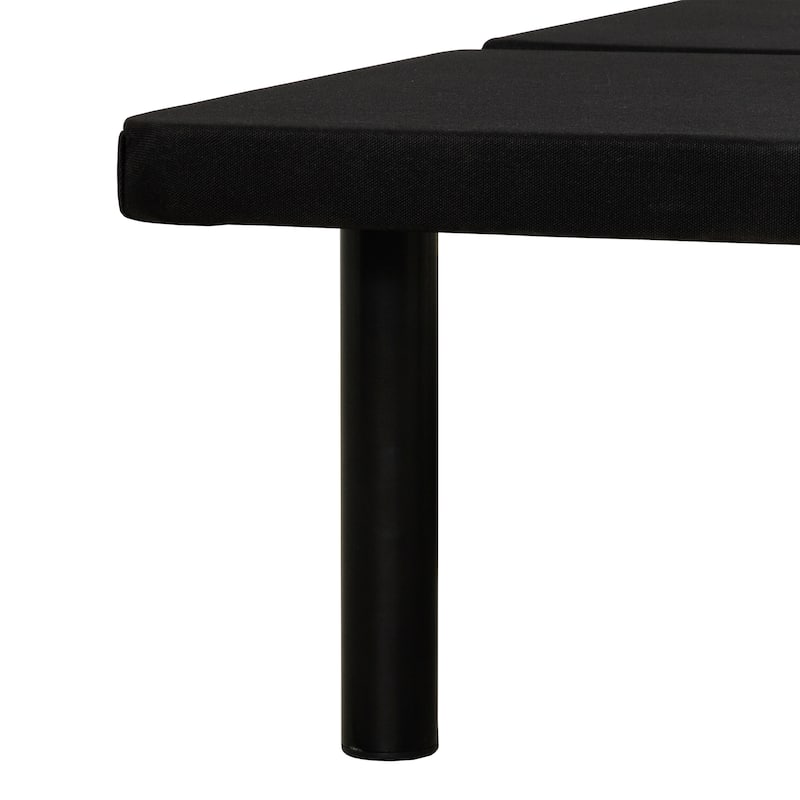 ZenBase Black Upholstered Full Platform Bed Frame