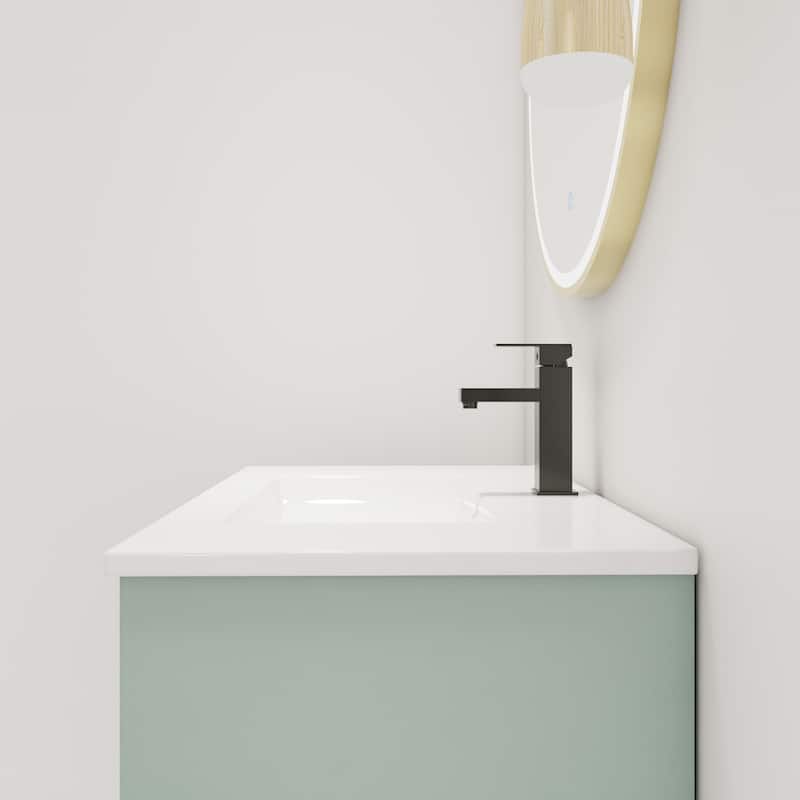 Malwee 30" FreeStanding Bathroom Vanity, Floor Stand Bathroom Vanity with Ceramic Sink,Soft Close Door and Adjustable Shelf